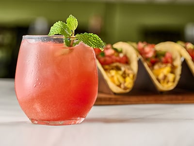 New Amsterdam 5X Distilled Vodka, watermelon, pineapple, lime and mint.
