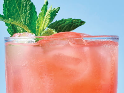 Watermelon, pineapple, lime and mint.