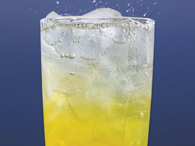 Light and refreshing -- Fuji apple, yuzu, lemon, orange, turmeric, cane sugar and sparkling water.