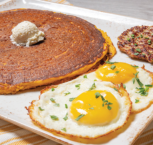 zoomed in 520x500 pumpkin pancake