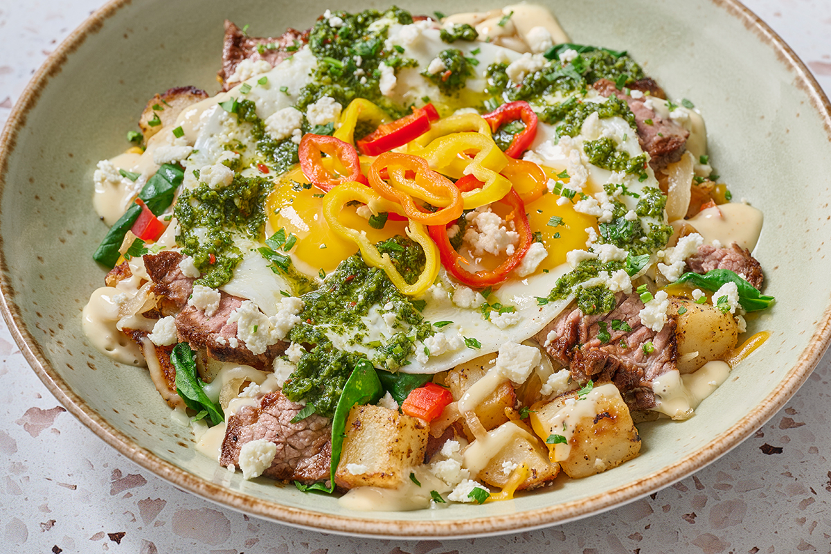 Chimichurri Steak & Eggs Hash