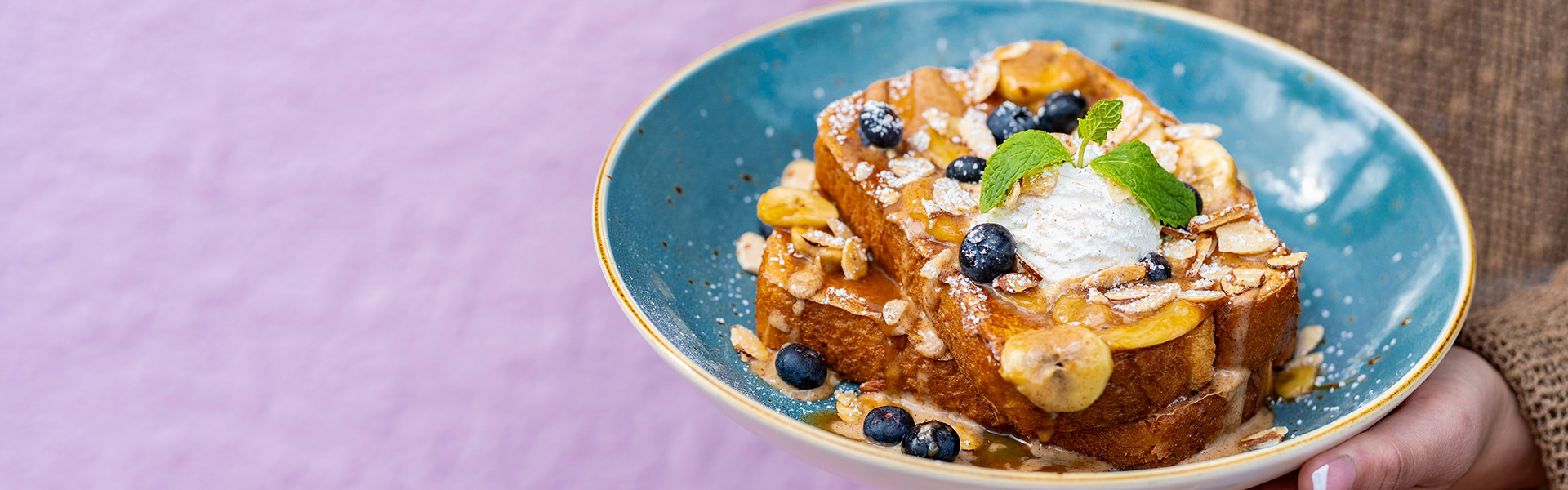 banana brittle french toast