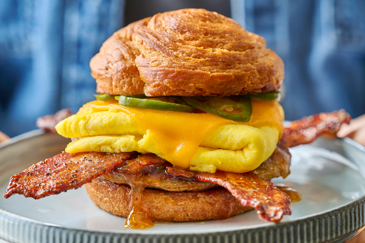Maple Bacon Croissant Sandwich