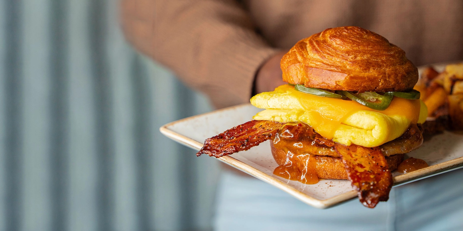 Maple Bacon Croissant Sandwich